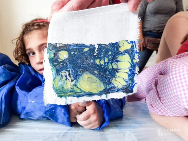 Técnica de marmolado para niños