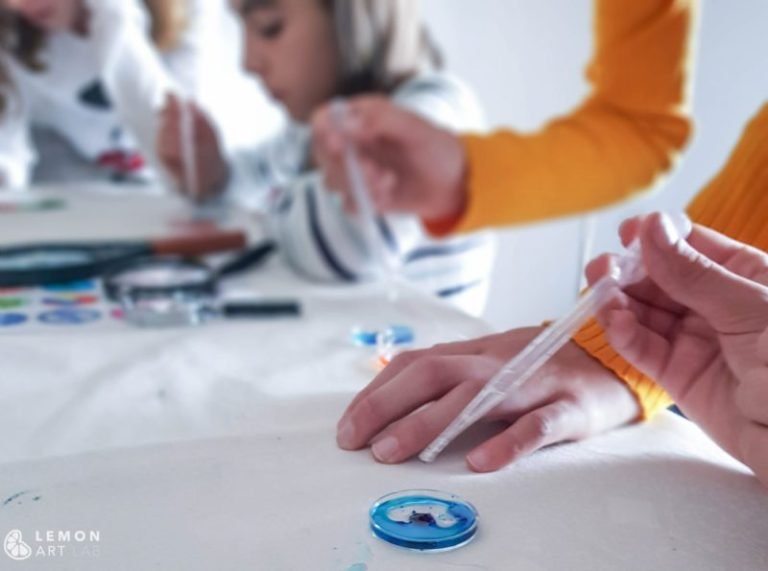 taller arte microscopico niños