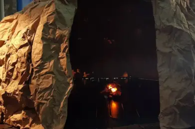 instalación de arte rupestre