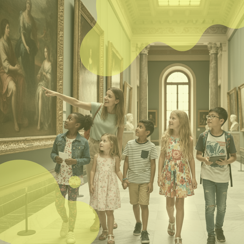 visita guiada al museo del prado para niños de 6 a 12 años, llena de juegos y retos especialmente diseñados para niños