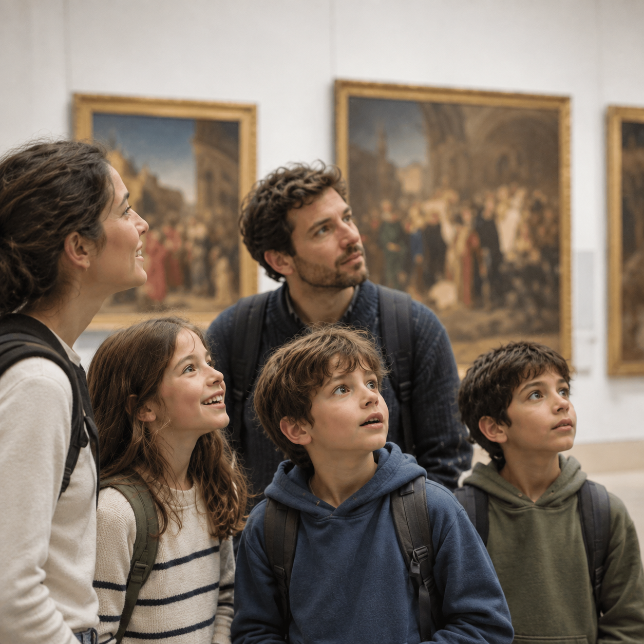 Familia en el museo del Prado visita guiada Art Stories
