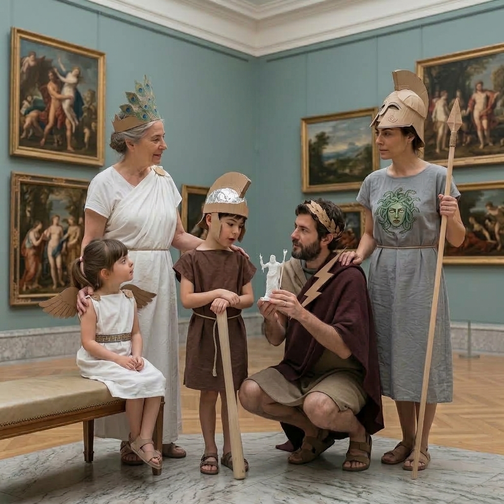 Mitologia en el museo del Prado con niños