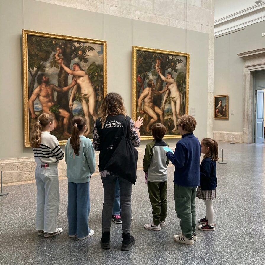 Museo del Prado con grupo de niños